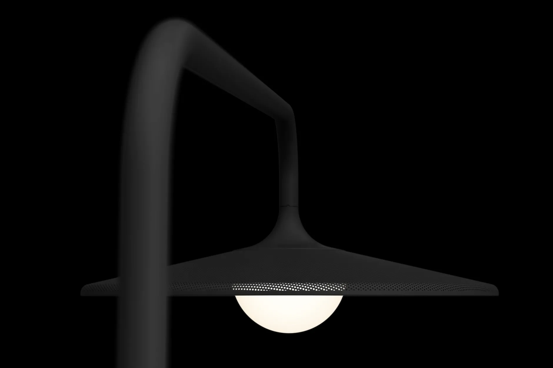 Archigrande Outdoor-stehleuchte, schwarz, 180x84x233 cm