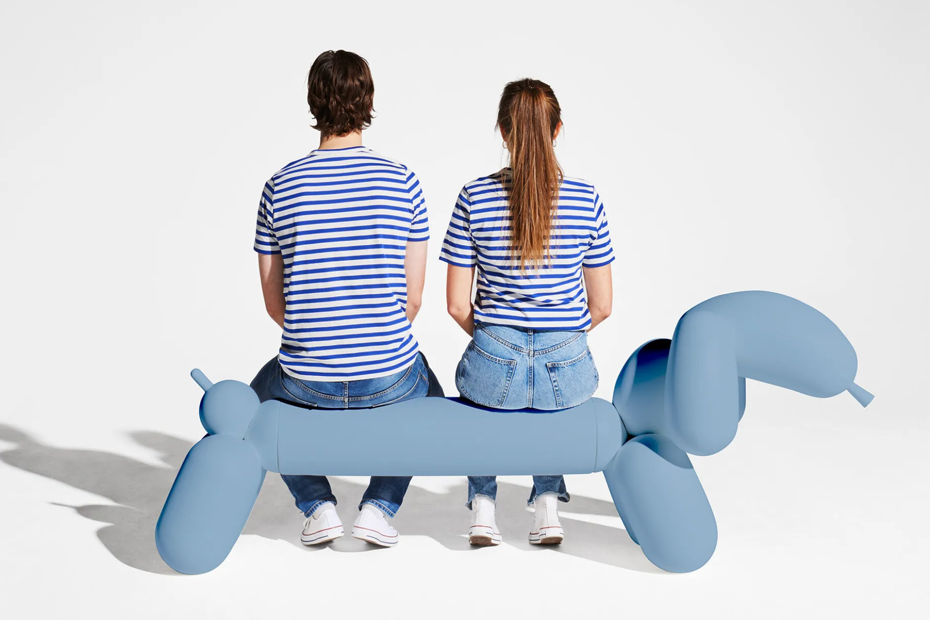 Attackle! Kleine Gartenbank, blau, 195x55x77.5 cm