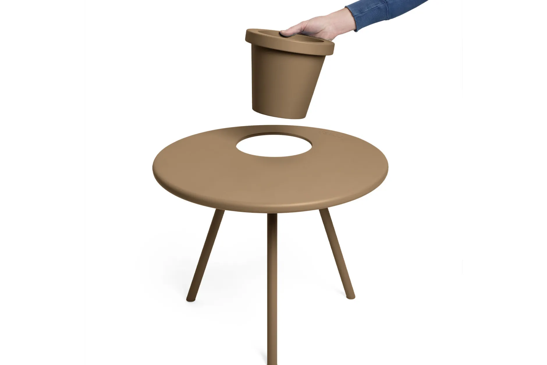 Bakkes Beistelltisch, braun, 60x60x49 cm