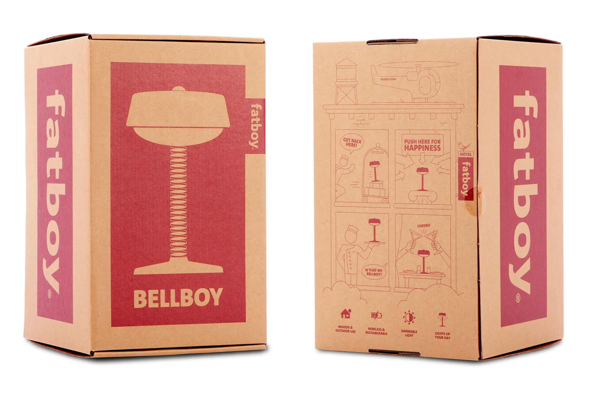 Bellboy Kabellose Tischlampe, rosa, 18x18x30 cm