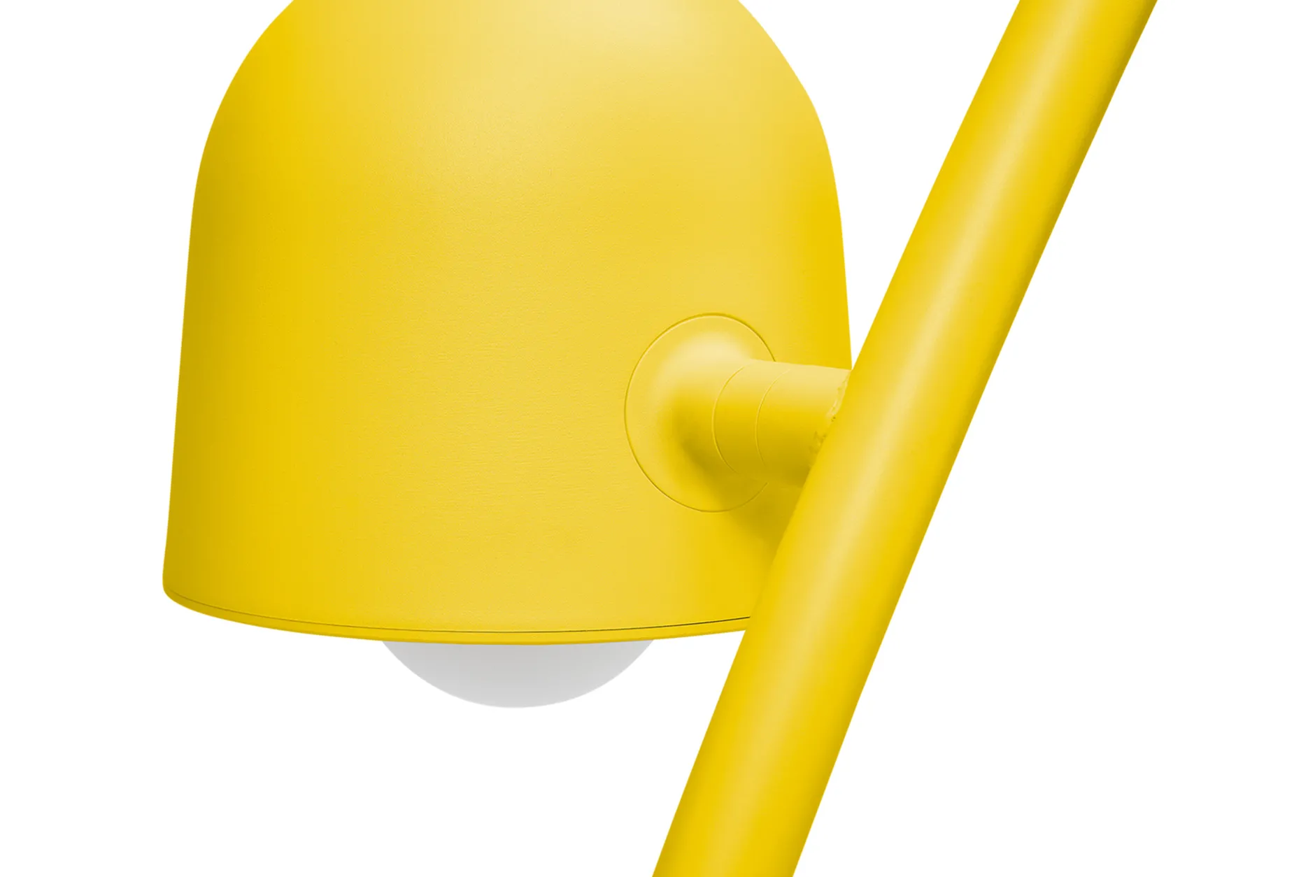 Big Lebow Arc lamp, gelb, 186x234 cm