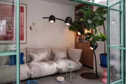 Big Lebow Arc lamp, schwarz, 186x234 cm