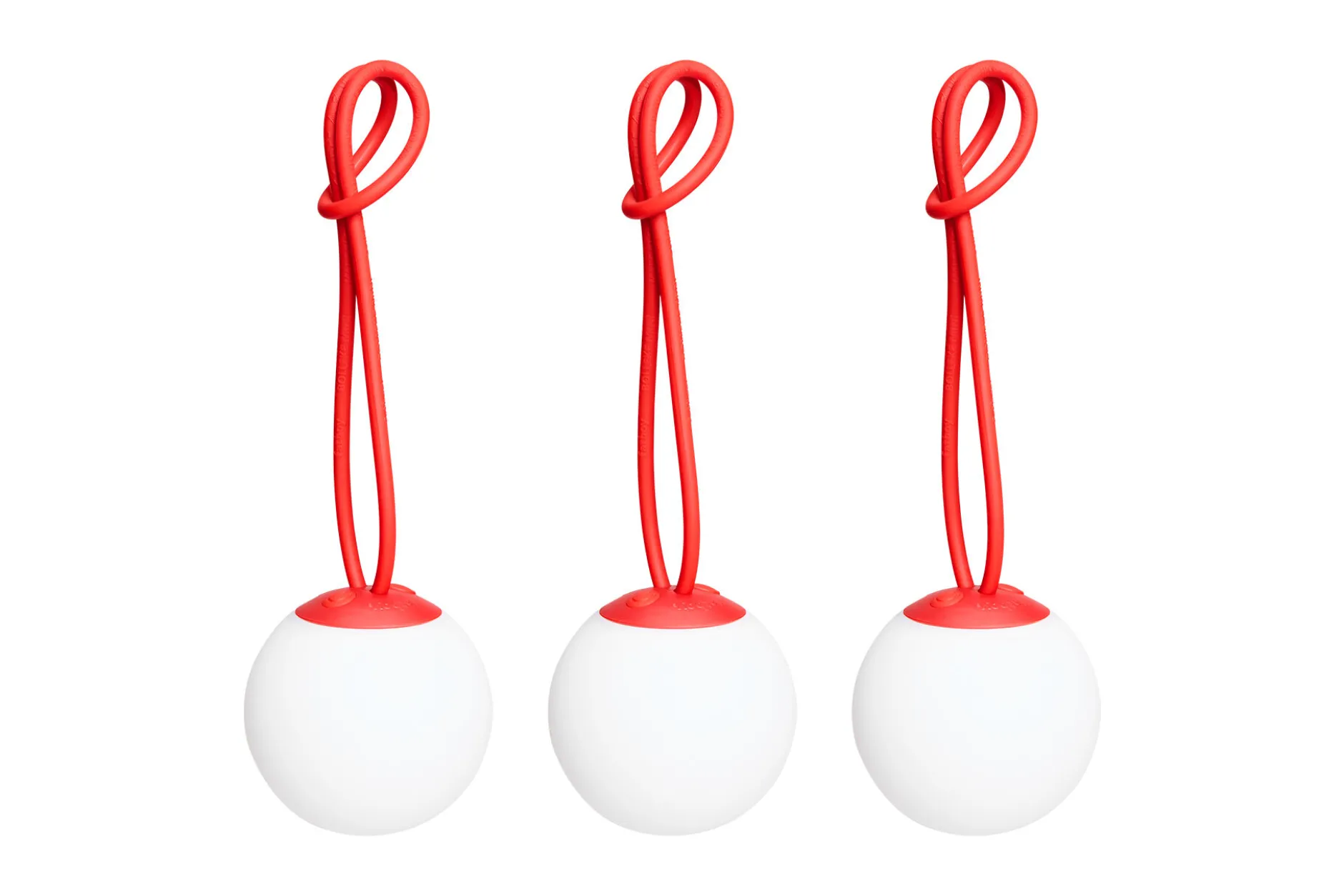 Bolleke Mini set (3 pcs) Kleine wiederaufladbare Lampen, rot, 12x12 cm