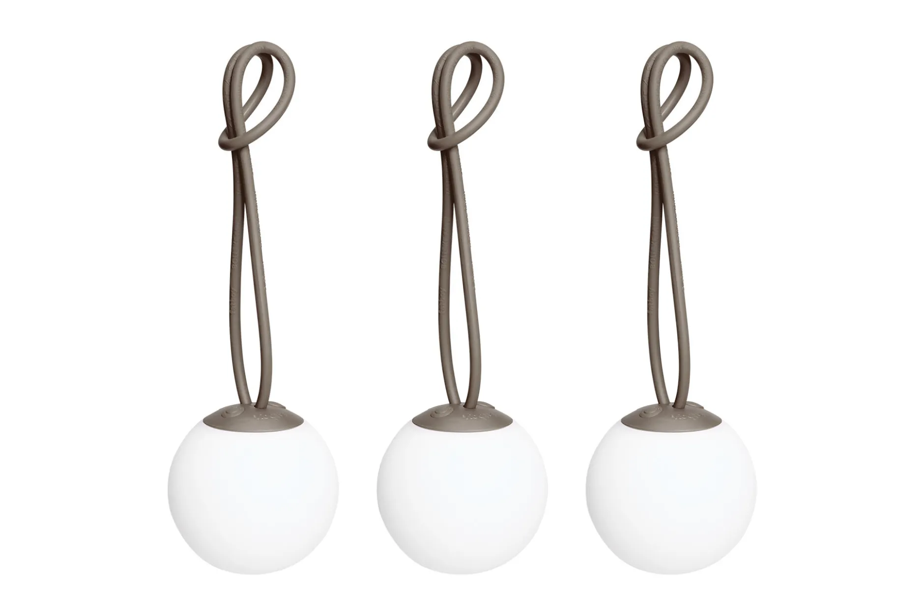 Bolleke Mini set (3 pcs) Kleine wiederaufladbare Lampen, braun, 12x12 cm