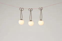 Bolleke Mini set (3 pcs) Kleine wiederaufladbare Lampen, braun, 12x12 cm