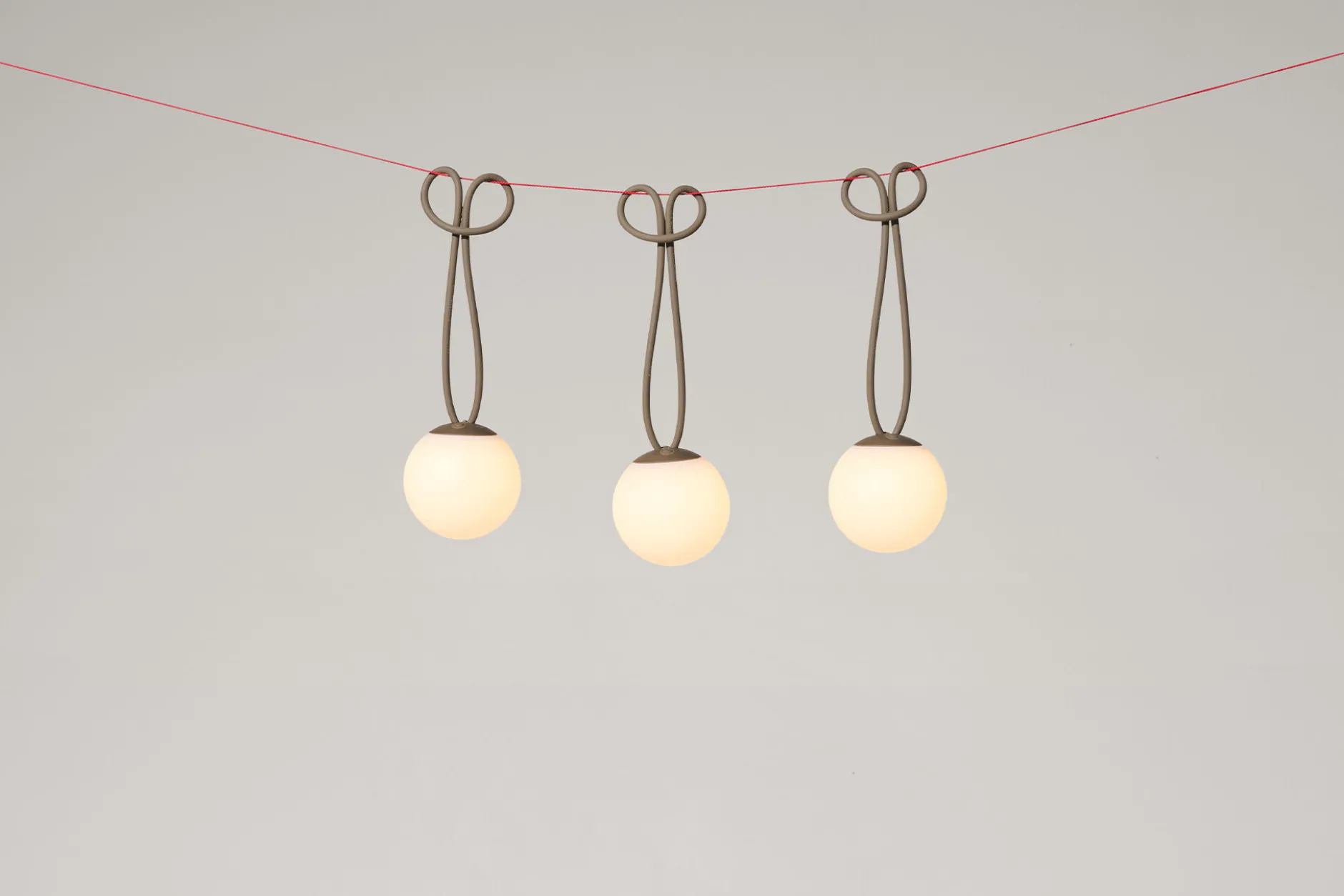 Bolleke Mini set (3 pcs) Kleine wiederaufladbare Lampen, braun, 12x12 cm