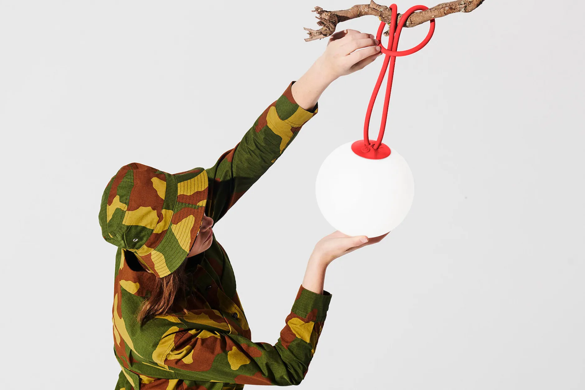 Bolleke Wiederaufladbare Lampe, rot, 20x20x20 cm