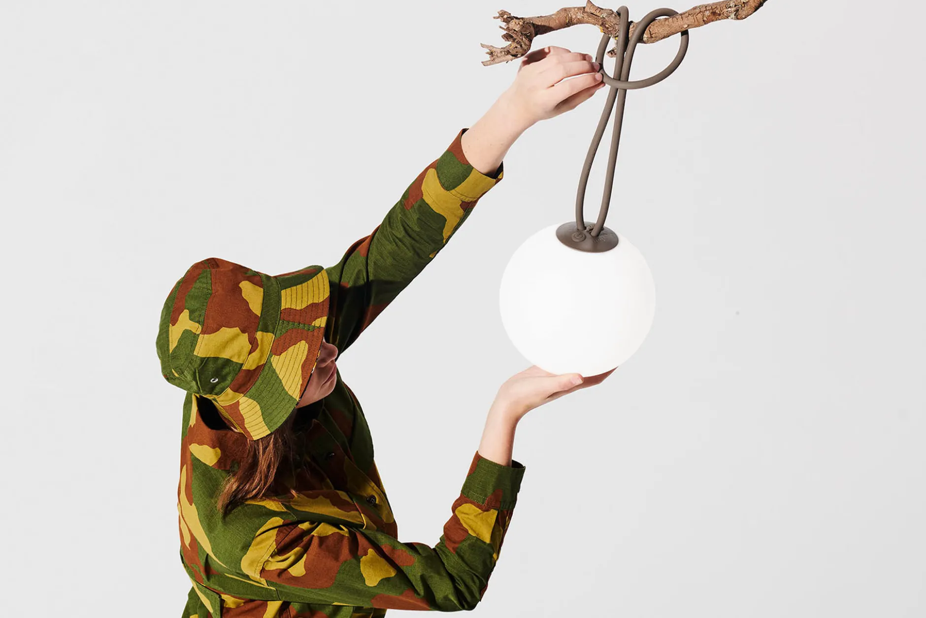 Bolleke Wiederaufladbare Lampe, braun, 20x20x20 cm