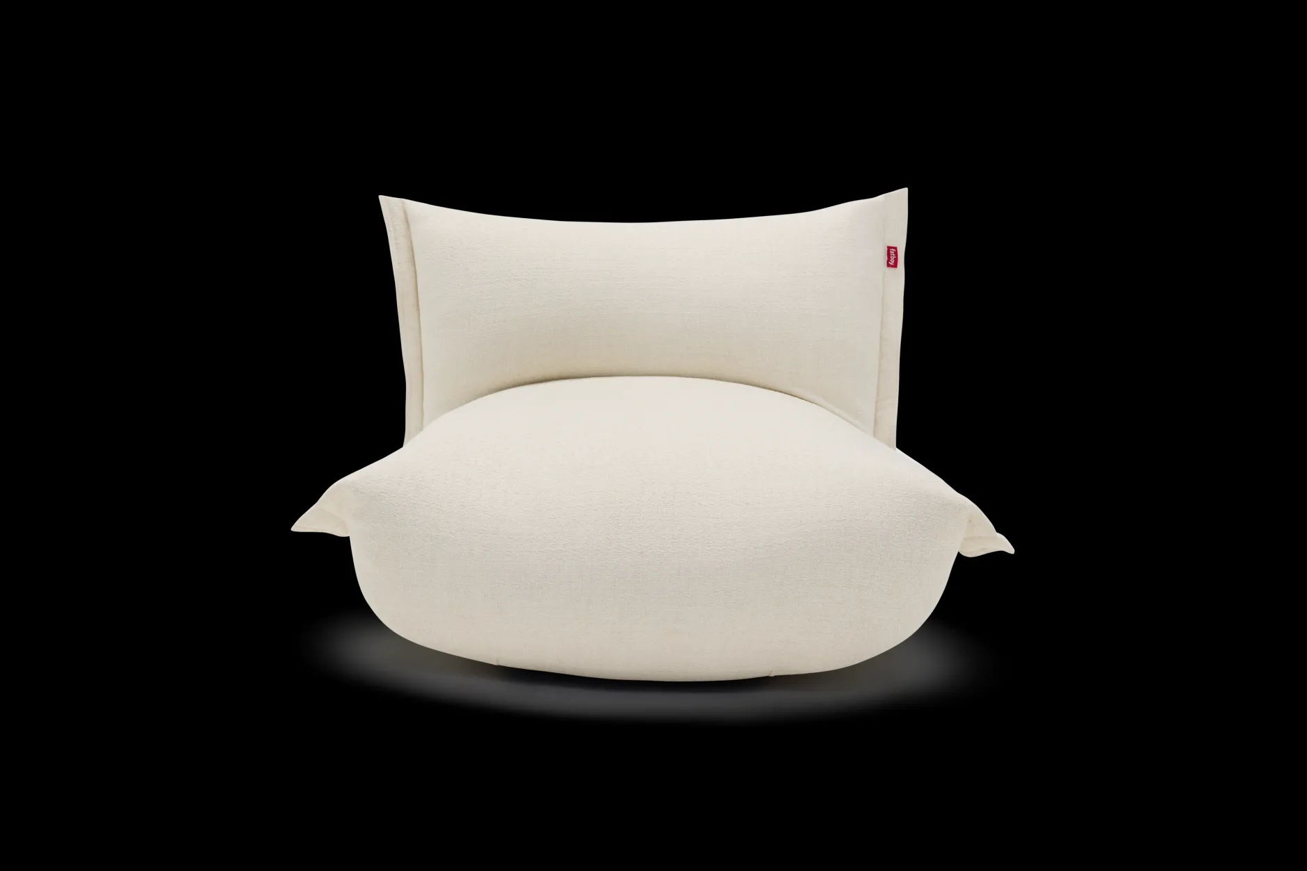 BonBaron Slim Boucle Loungesessel, beige, 102x85x75 cm