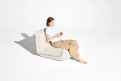 BonBaron Slim Boucle Loungesessel, beige, 102x85x75 cm