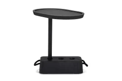 Brick Table Outdoor-Beistelltisch, schwarz, 56x39x63.5 cm