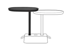 Brick's Buddy Weiterer Tisch für Brick Table, schwarz, 56x39x69.05 cm