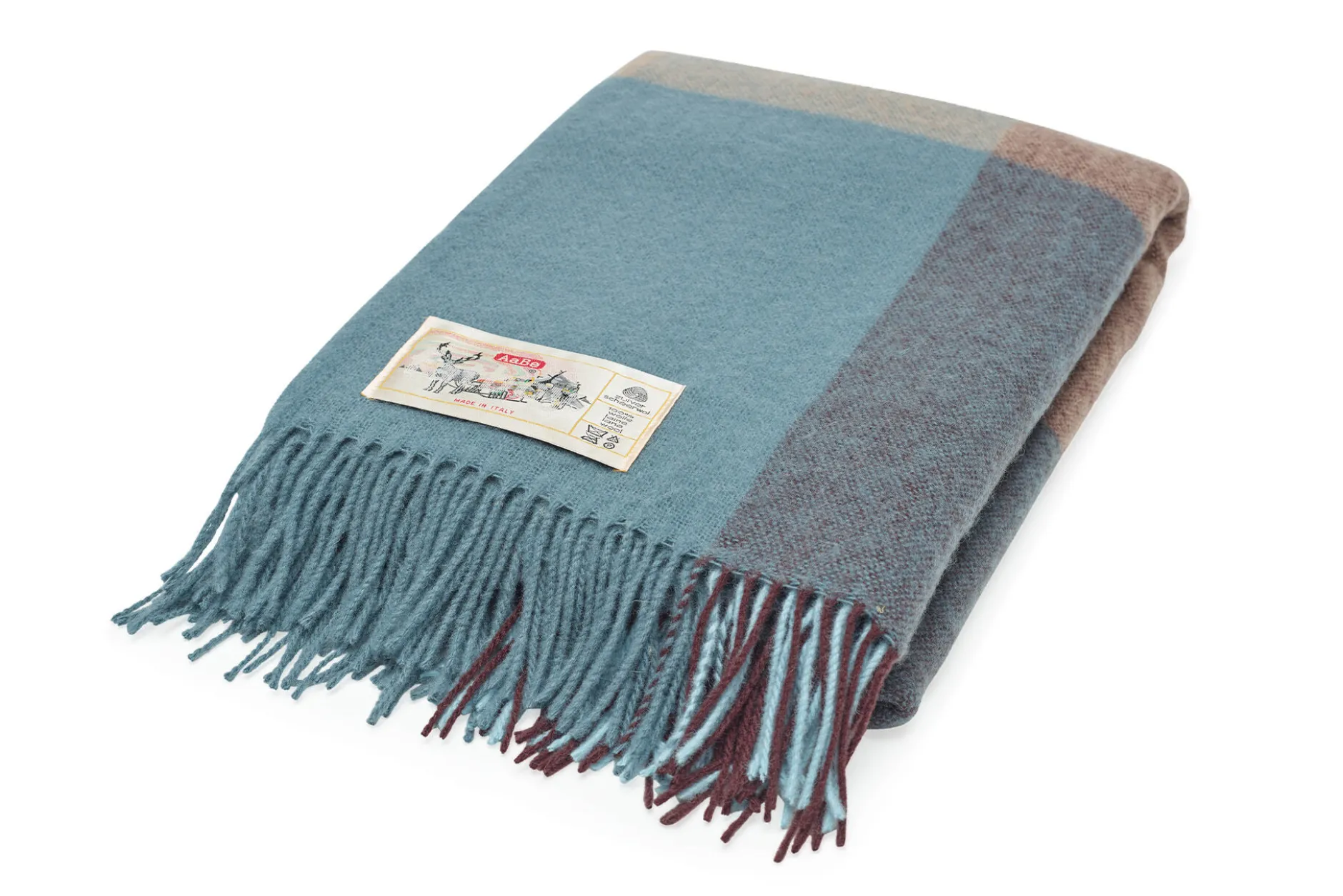 Colour Blend Blanket Wolldecke, blau, 130x185 cm