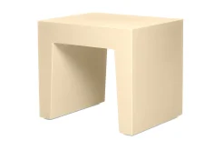 Concrete Seat Outdoor-Hocker, beige, 40x50x43 cm