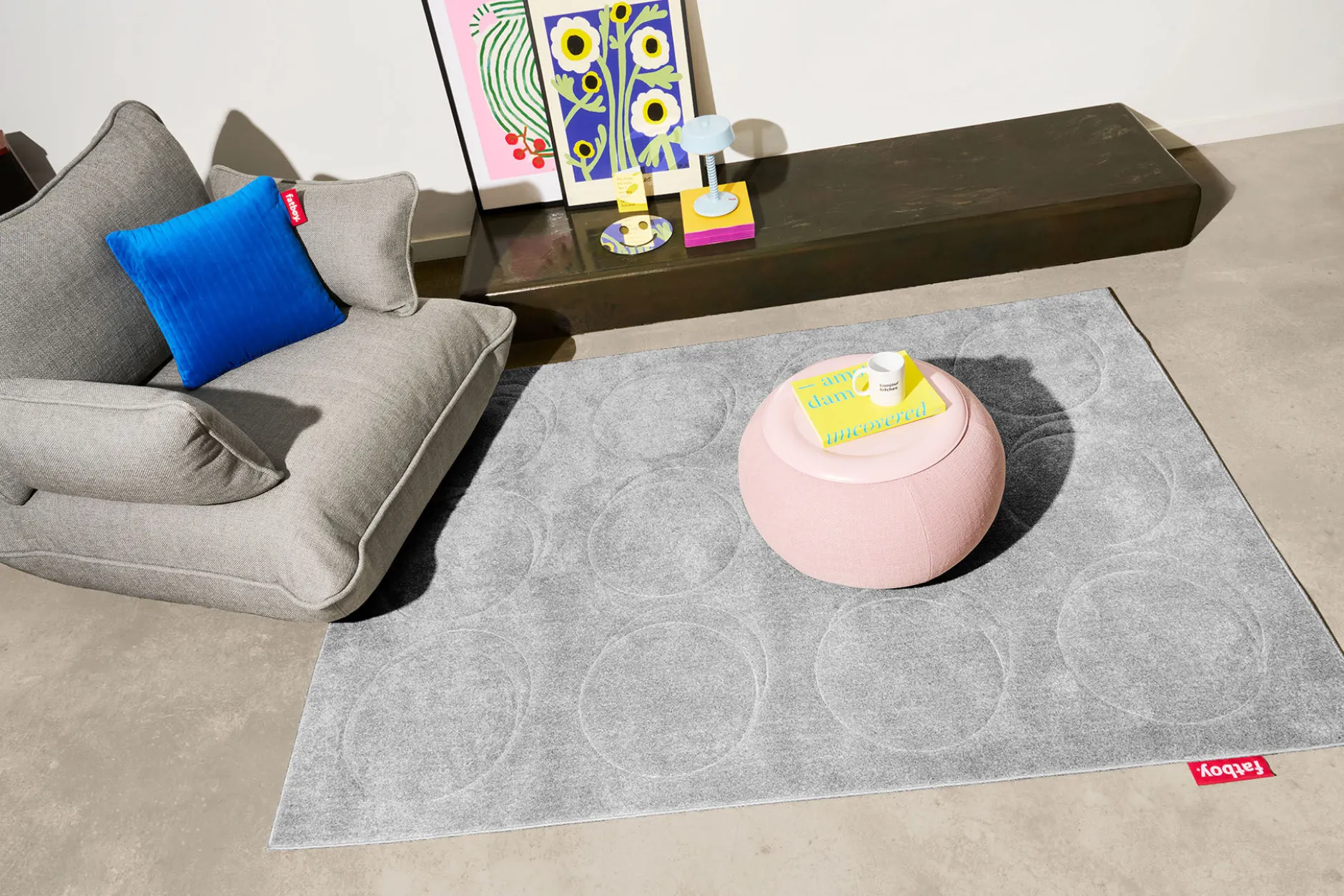 Dot Carpet Teppich, grau, 230x160 cm