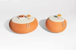 Dumpty Outdoor Outdoor-Beistelltische, orange, 78x78x21 cm