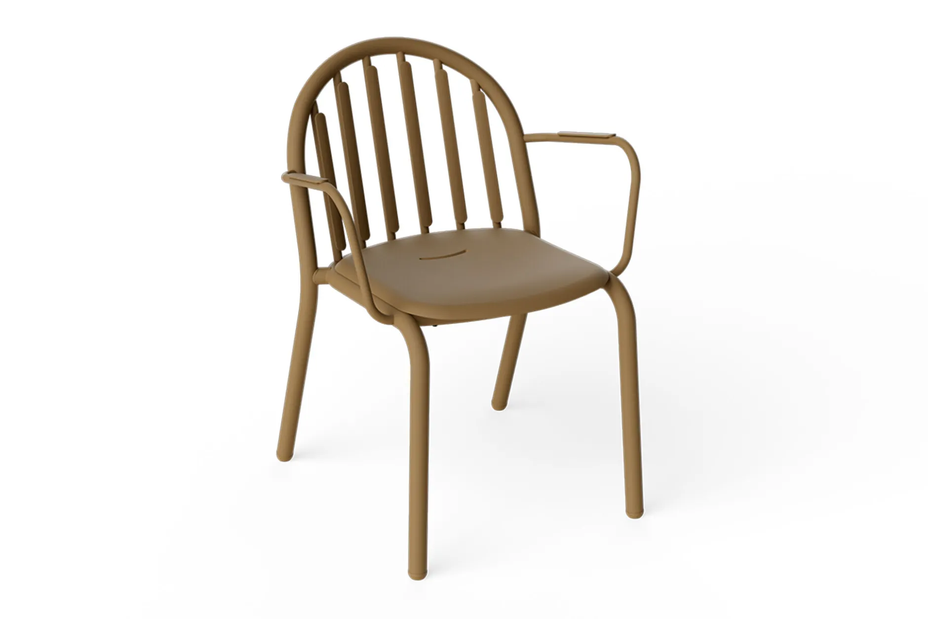 Fred's Armchair Gartenstuhl mit Armlehne, braun, 60x59.5x80.5 cm