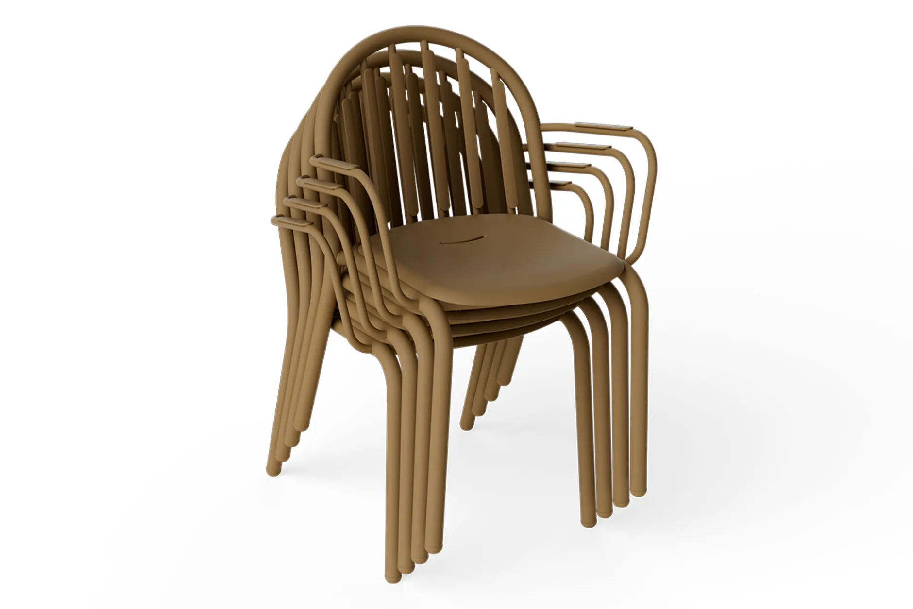 Fred's Armchair Gartenstuhl mit Armlehne, braun, 60x59.5x80.5 cm