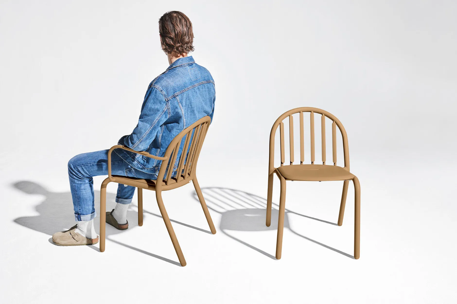 Fred's Armchair Gartenstuhl mit Armlehne, braun, 60x59.5x80.5 cm