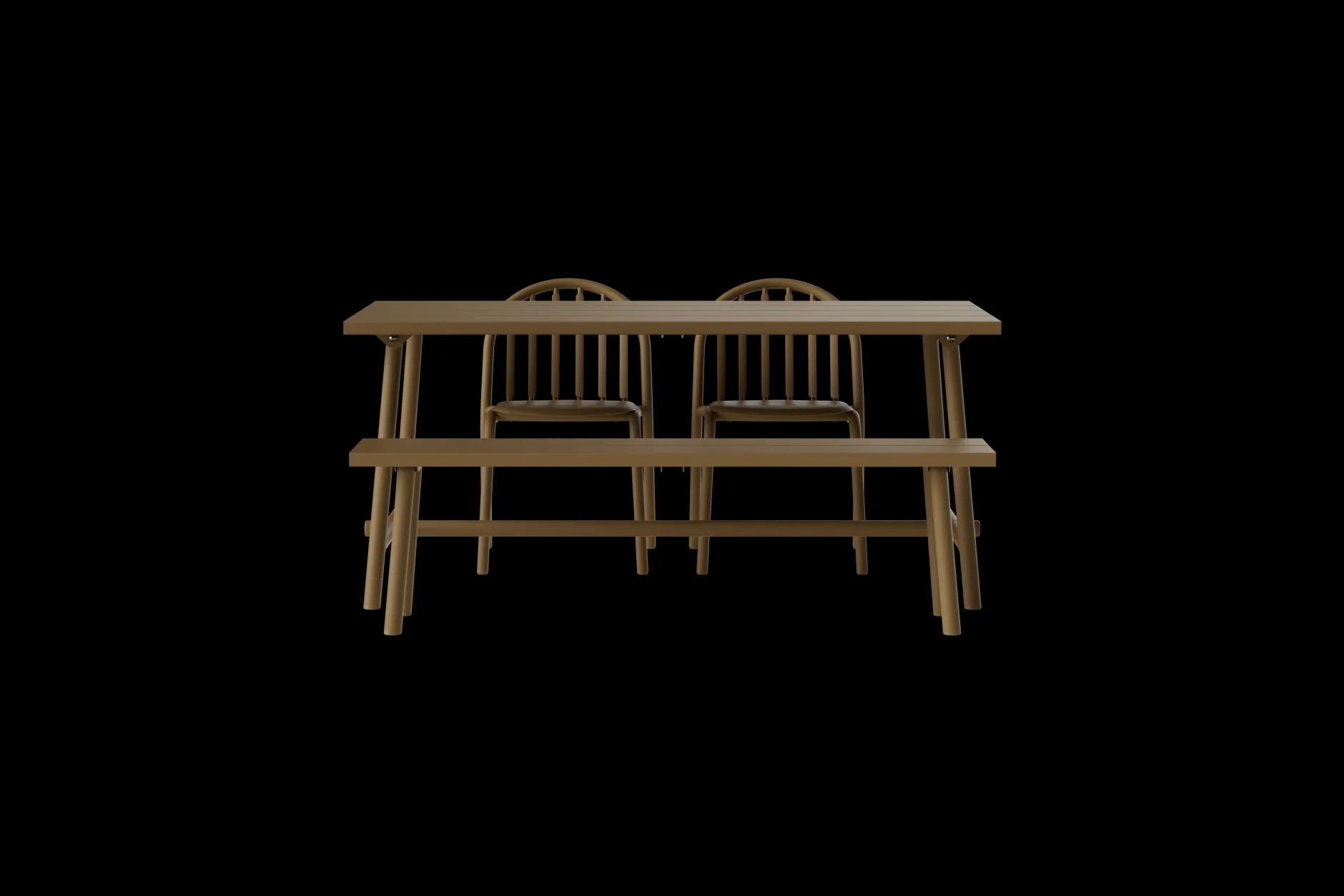 Fred's Bench Gartenbank, braun, 160x40x46.5 cm