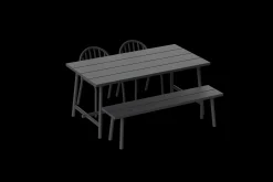 Fred's Bench Gartenbank, schwarz, 160x40x46.5 cm