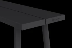 Fred's Bench Gartenbank, schwarz, 160x40x46.5 cm