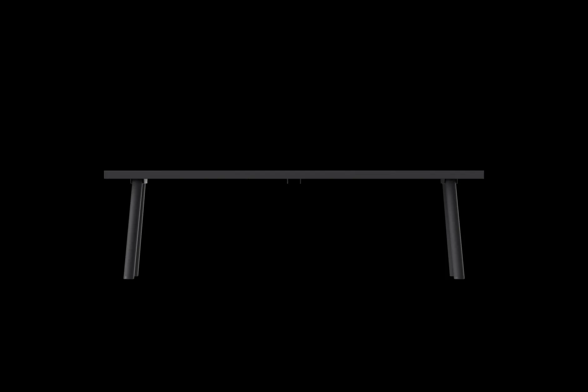 Fred's Bench Gartenbank, schwarz, 160x40x46.5 cm
