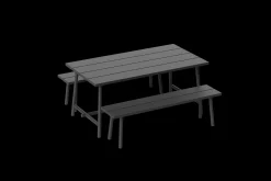 Fred's Bench Gartenbank, schwarz, 160x40x46.5 cm