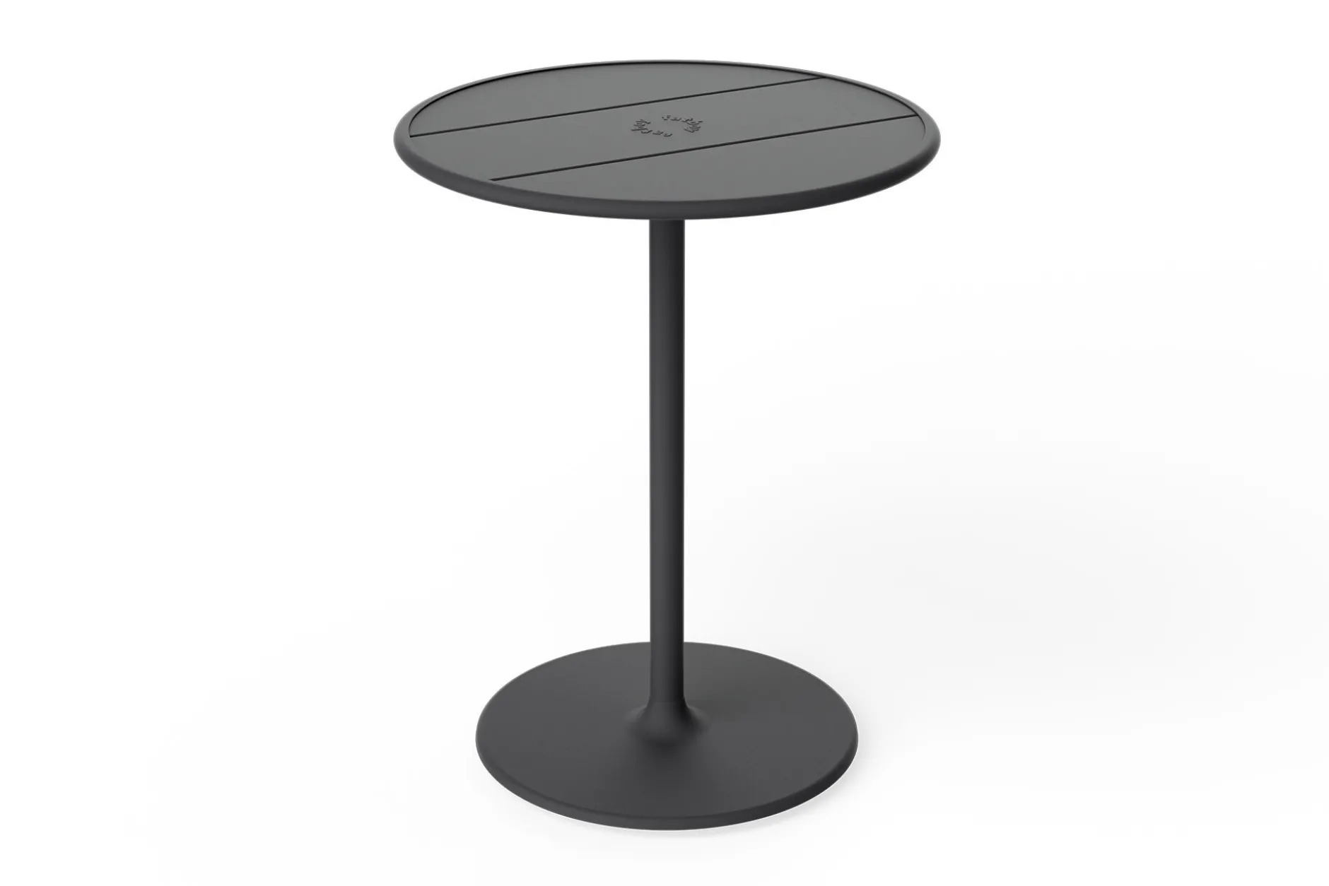 Fred's Bistreau Kleiner runder Gartentisch, schwarz, 60x60x76 cm