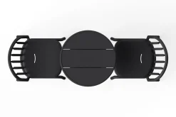 Fred's Bistreau Kleiner runder Gartentisch, schwarz, 60x60x76 cm