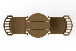 Fred's Bistreau Kleiner runder Gartentisch, braun, 60x60x76 cm