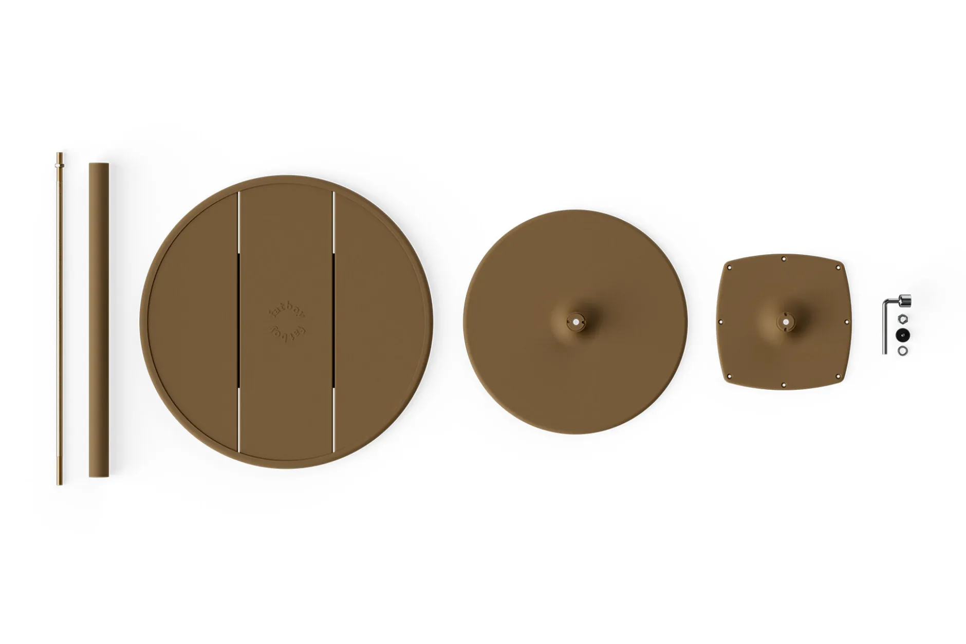 Fred's Bistreau Kleiner runder Gartentisch, braun, 60x60x76 cm