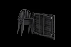 Fred's Medium Table Gartentisch, schwarz, 170x90x76 cm