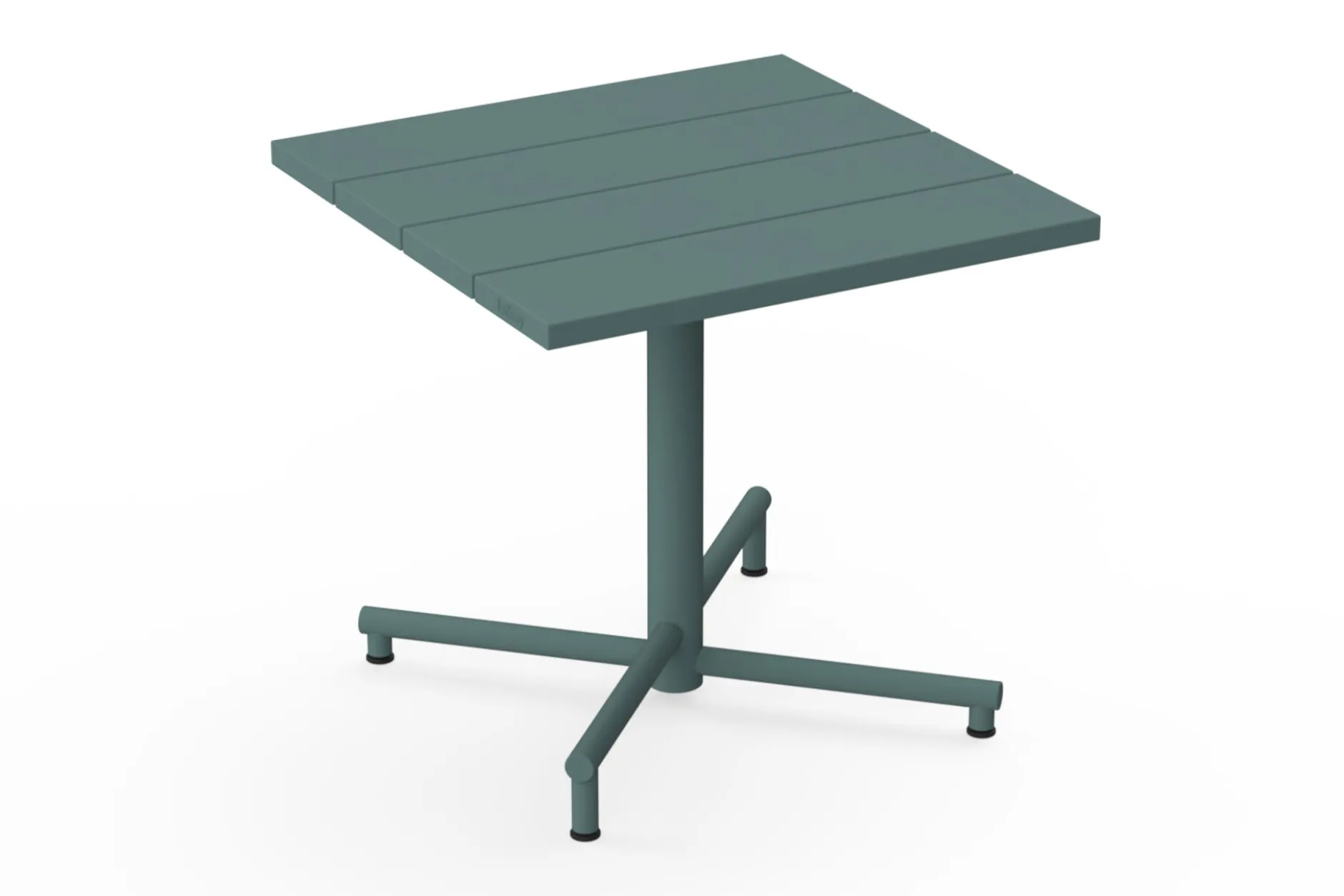 Fred's Square Bistreau Kleiner quadratischer Gartentisch, grün, 80x80x76 cm
