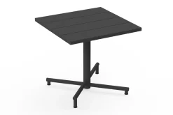 Fred's Square Bistreau Kleiner quadratischer Gartentisch, schwarz, 80x80x76 cm