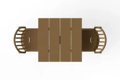 Fred's Square Bistreau Kleiner quadratischer Gartentisch, braun, 80x80x76 cm