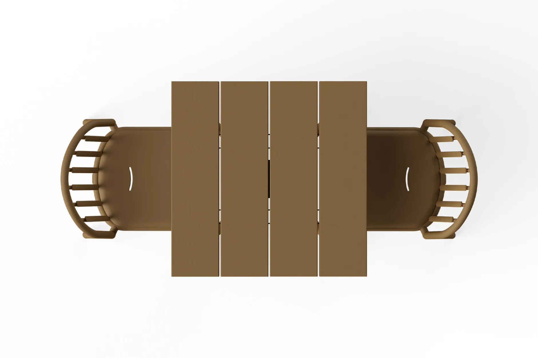 Fred's Square Bistreau Kleiner quadratischer Gartentisch, braun, 80x80x76 cm