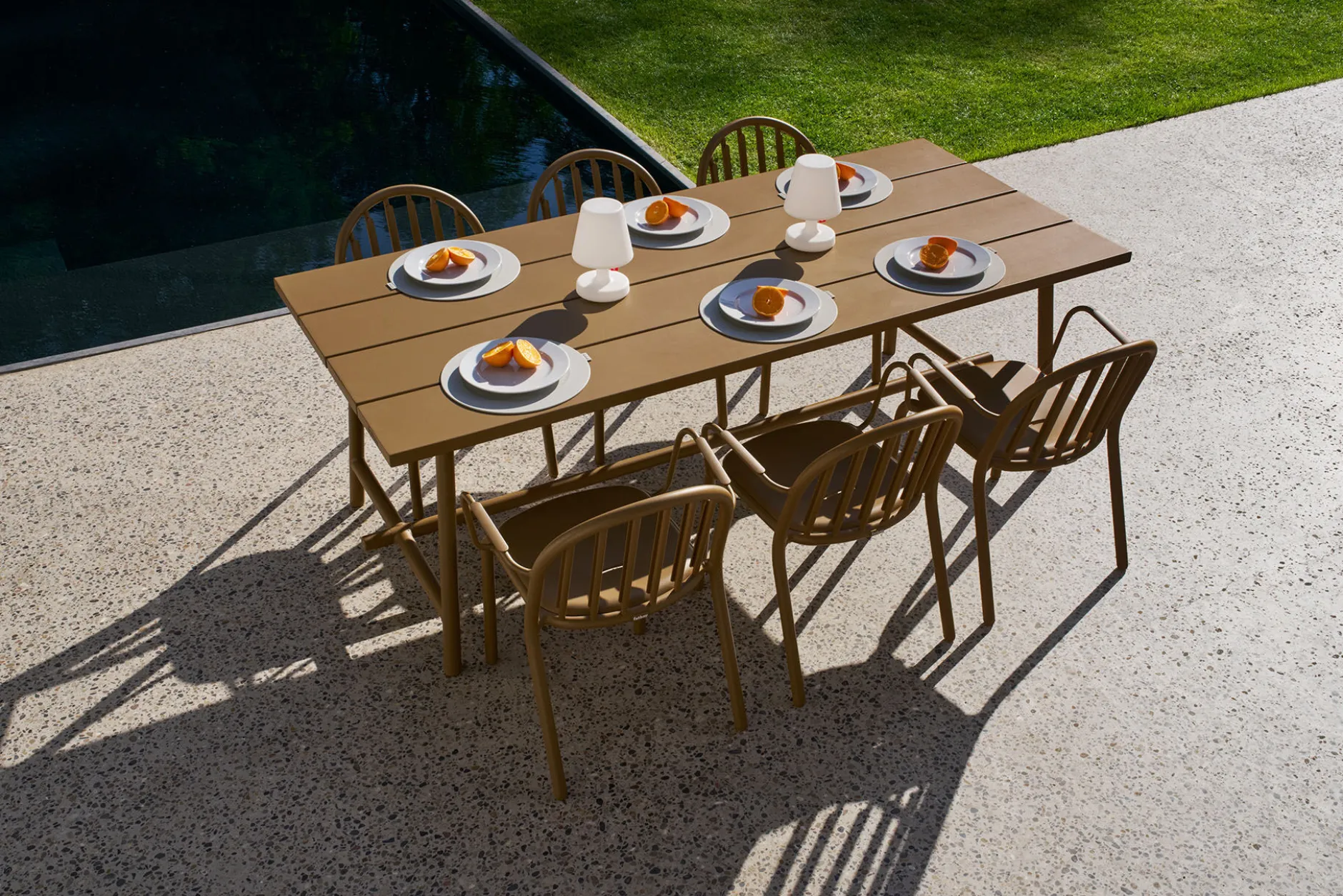 Fred's Table Gartentisch, braun, 220x100x76 cm