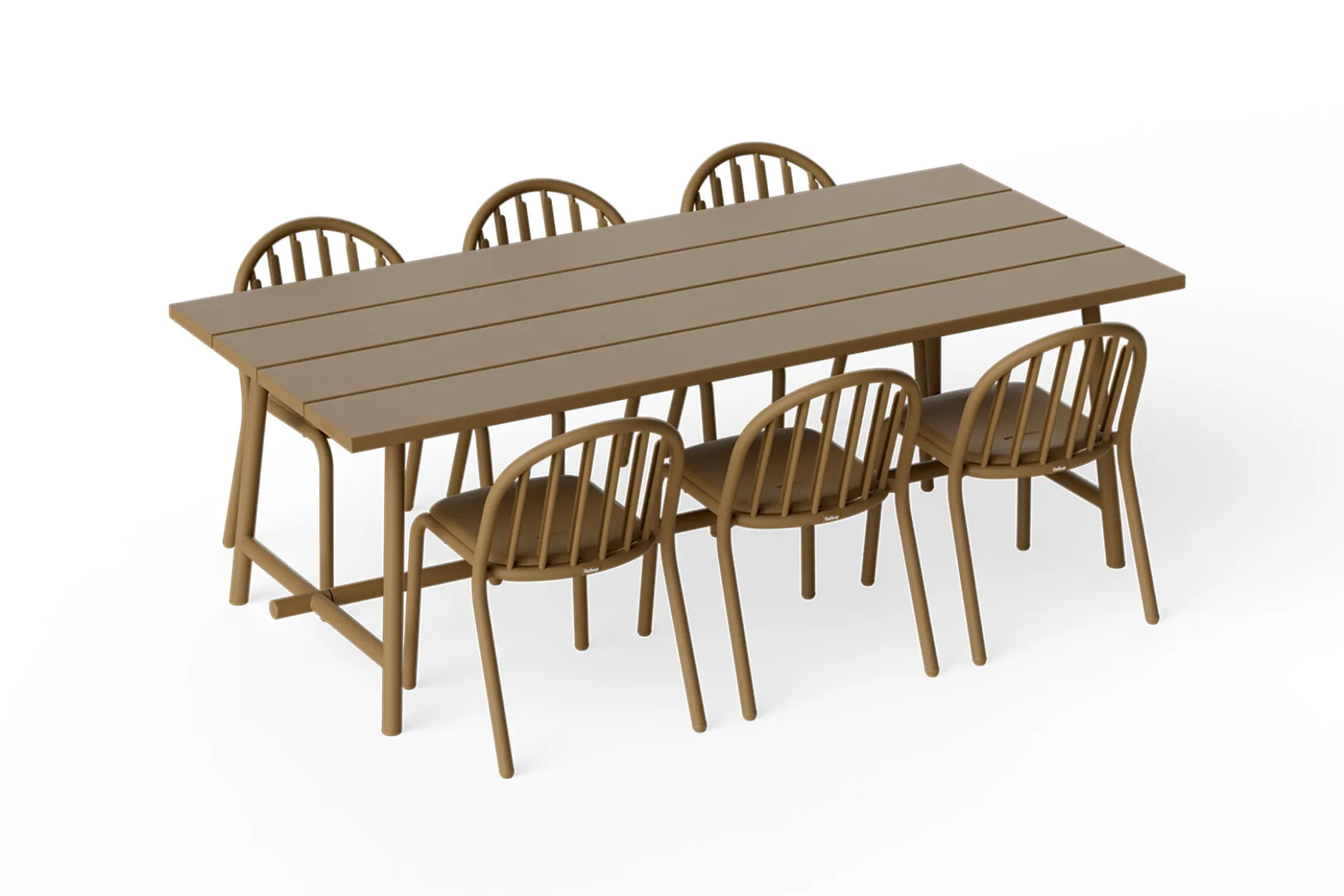 Fred's Table Gartentisch, braun, 220x100x76 cm