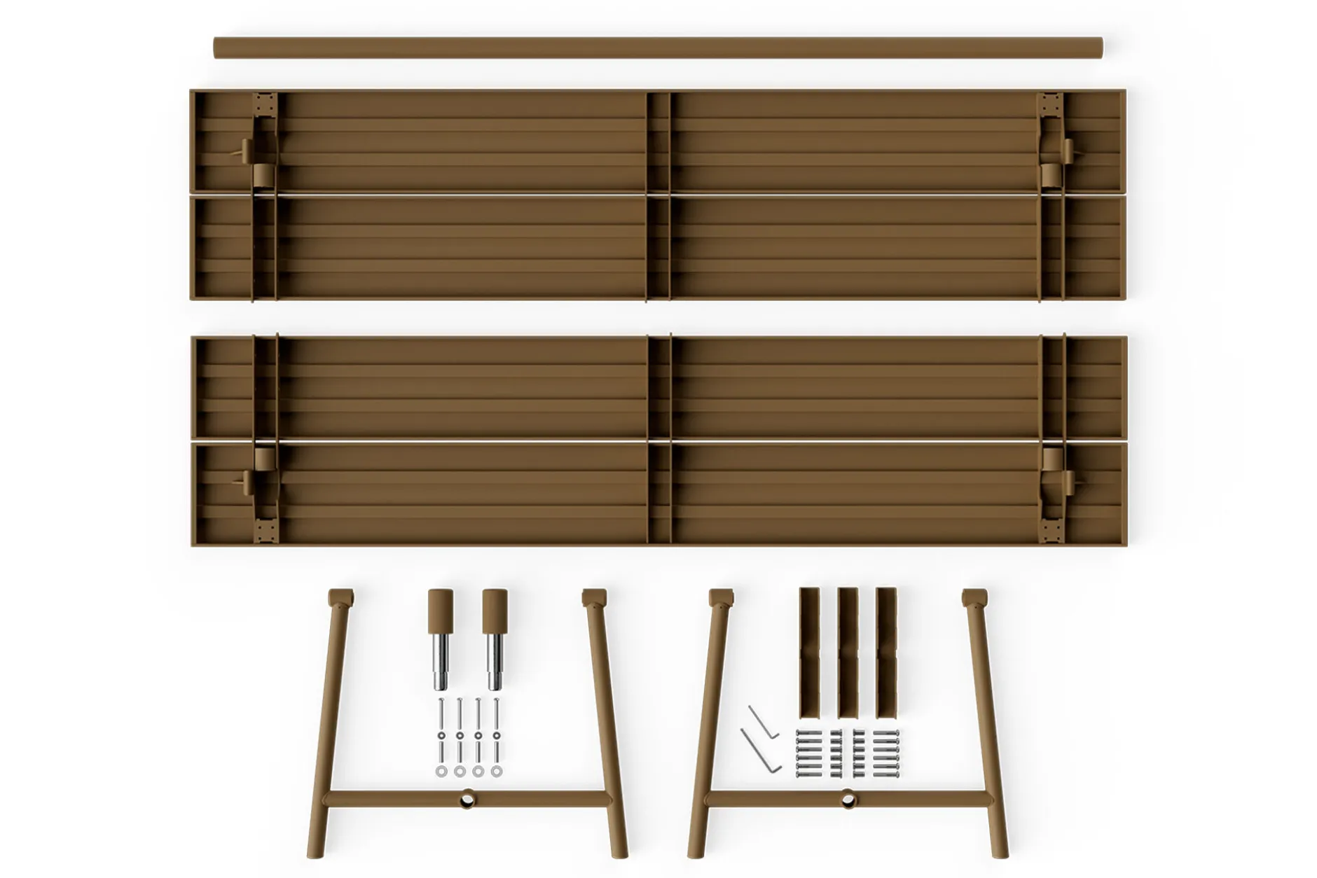 Fred's Table Gartentisch, braun, 220x100x76 cm