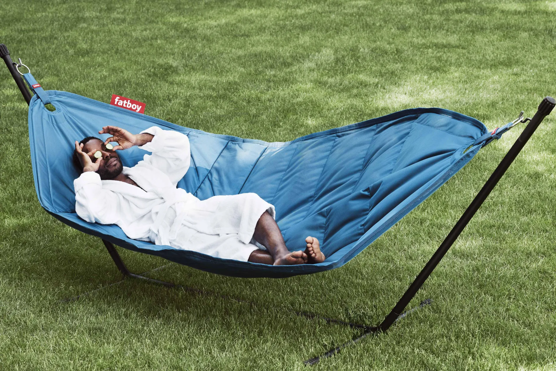 Headdemock Jeans Light Blue Hängematte mit Gestell, 270x138x110 cm