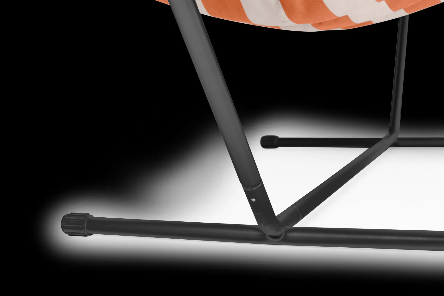 Headdemock Superb Stripe Orange Creme Hängematte mit Gestell, 270x138x110 cm