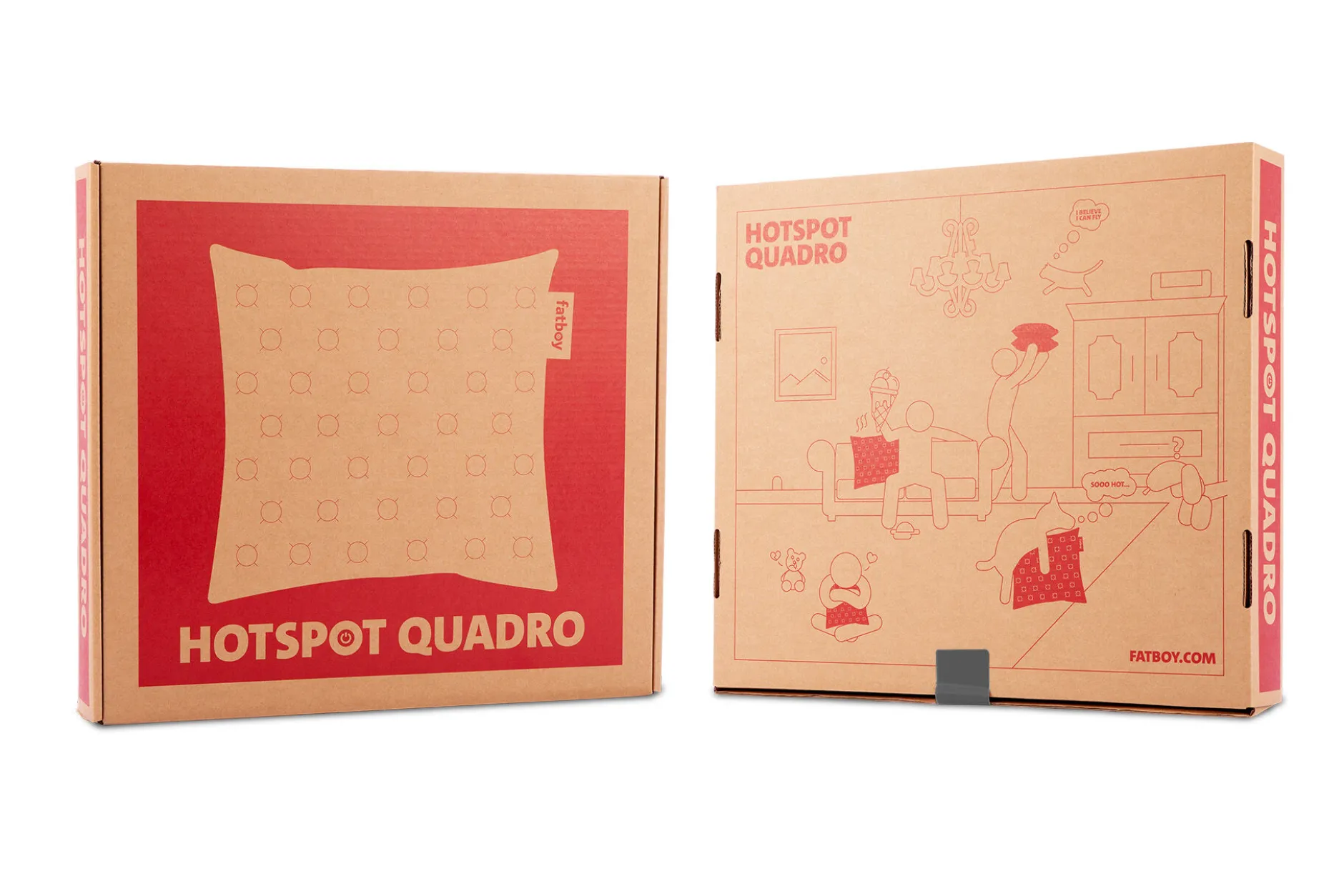 Hotspot Pillow Quadro Wärmekissen, grau, 45x45x17.5 cm