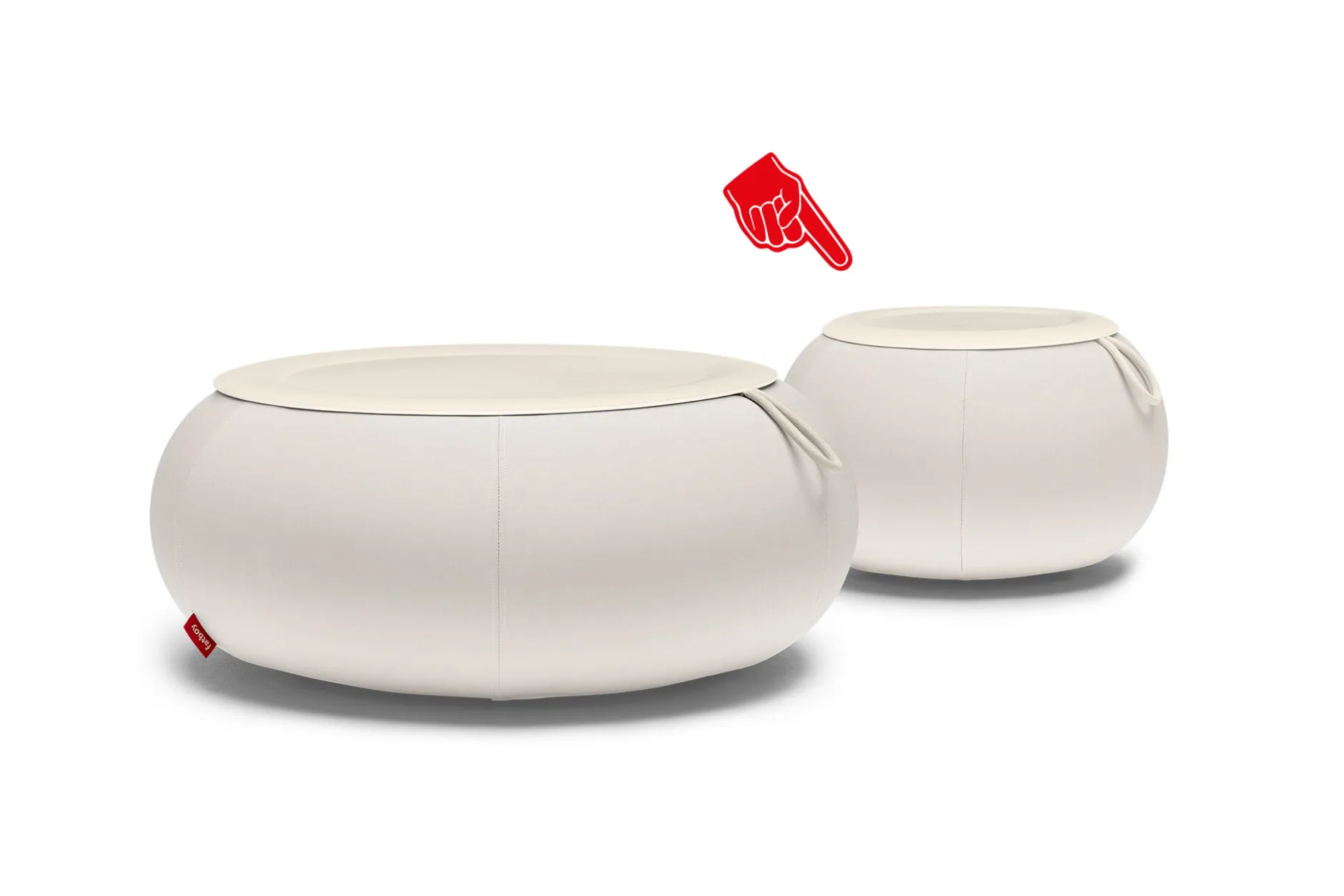 Humpty Outdoor Outdoor-Beistelltische, grau, 65x65x35 cm