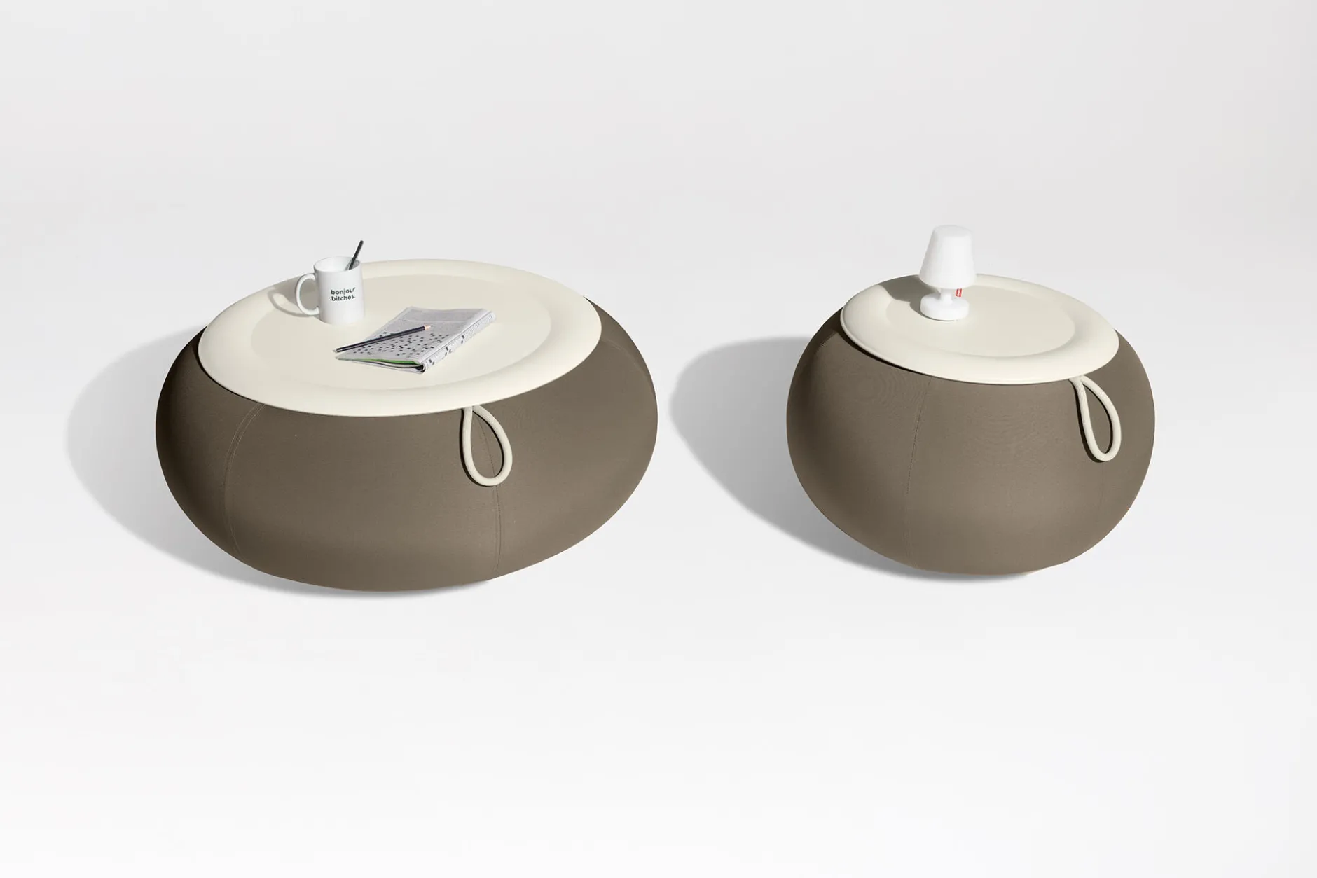Humpty Outdoor Outdoor-Beistelltische, grau, 65x65x35 cm