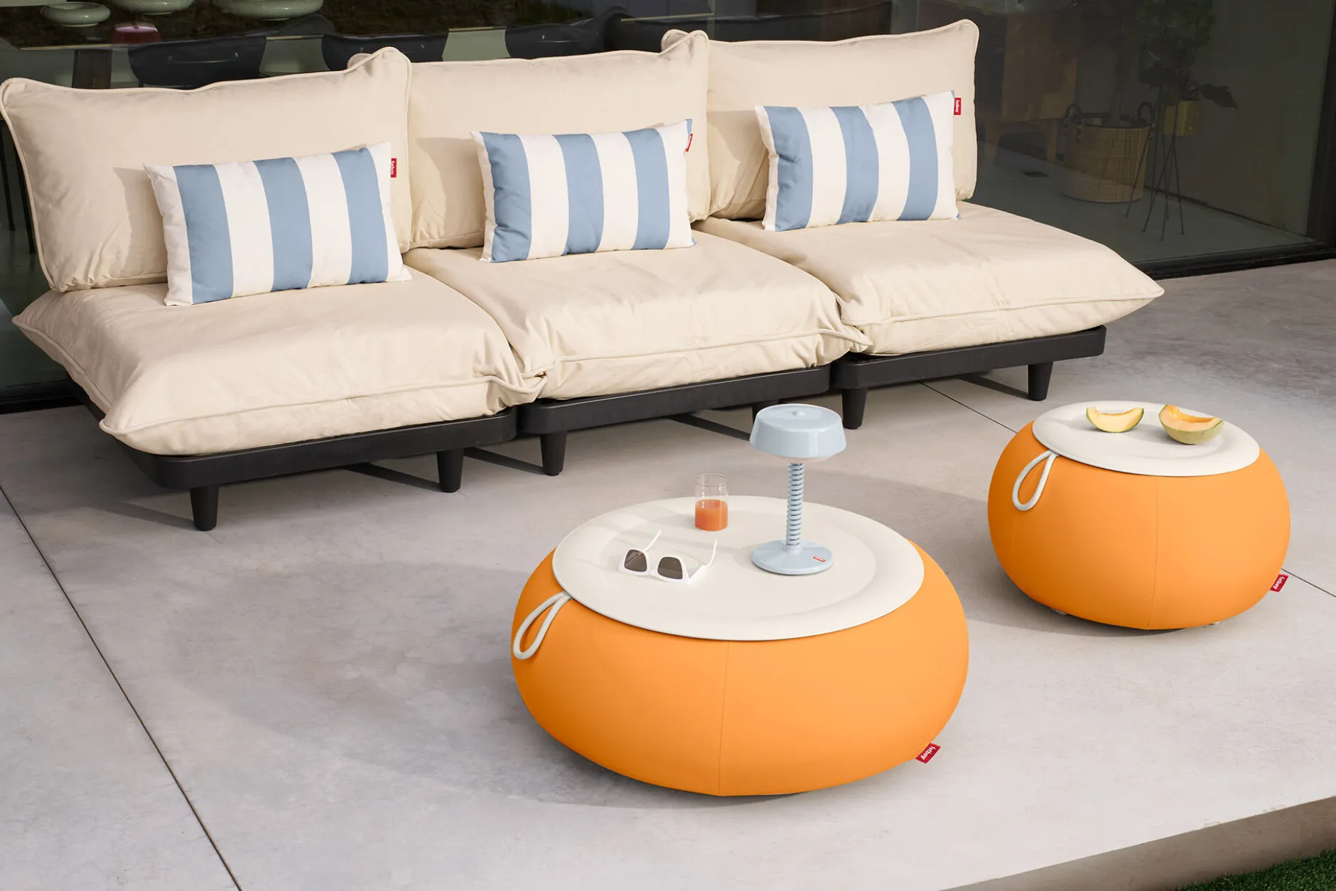 Humpty Outdoor Outdoor-Beistelltische, orange, 65x65x35 cm