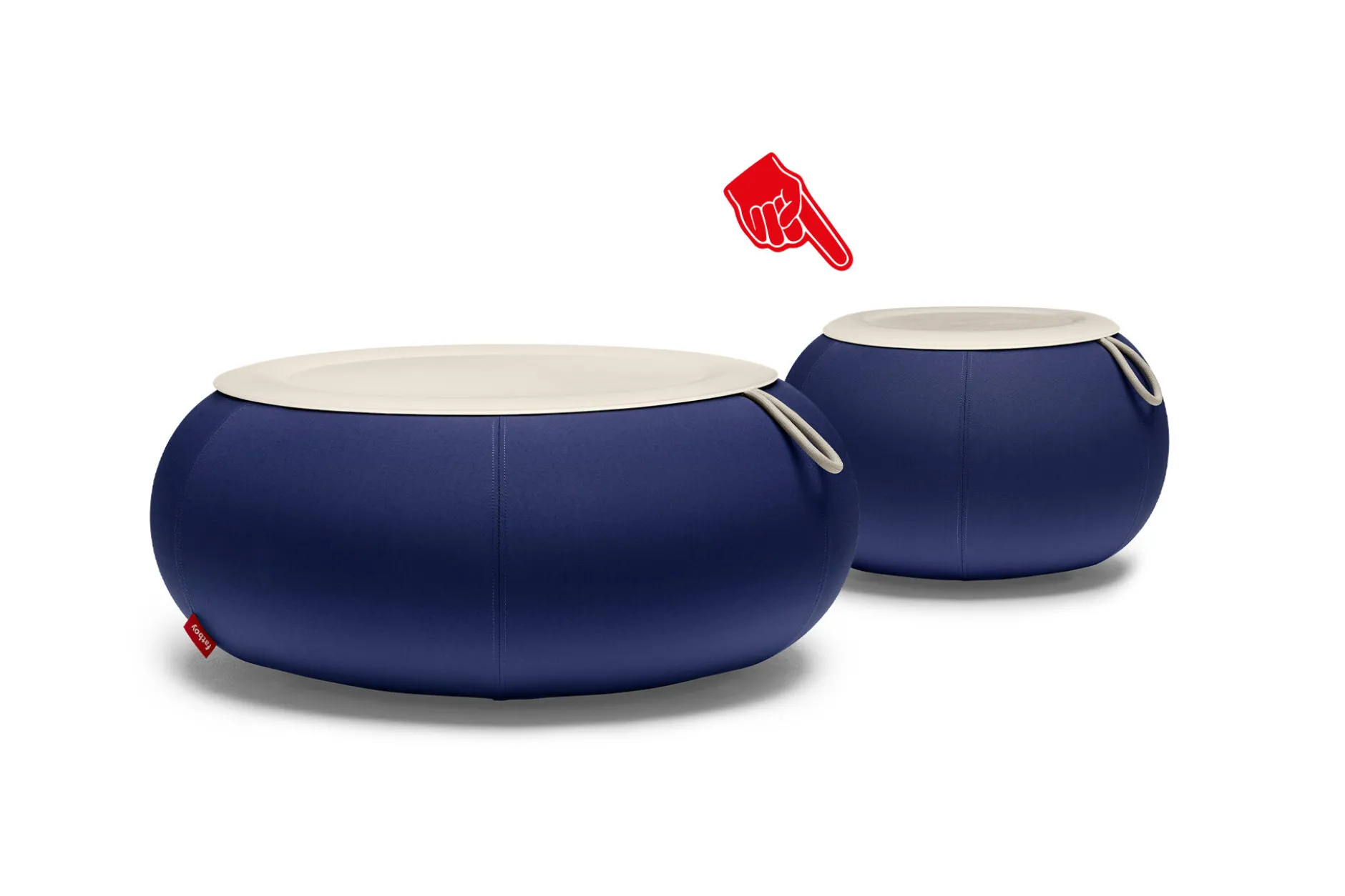Humpty Outdoor Outdoor-Beistelltische, blau, 65x65x35 cm