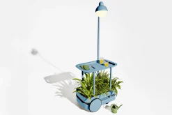 Jolly Trolley Mobile Bartisch, blau, 78x55x200 cm
