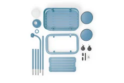 Jolly Trolley Mobile Bartisch, blau, 78x55x200 cm