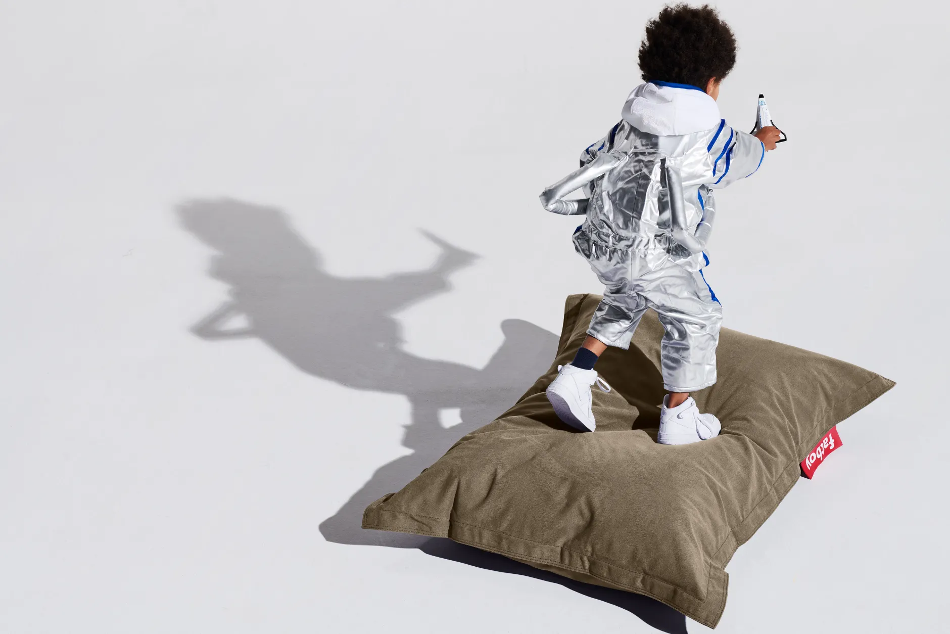 Junior Canvas Kindersitzsack, grau, 100x130 cm